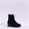 Wonders Bonjour Low Heel Ankle Boot - Black Suede